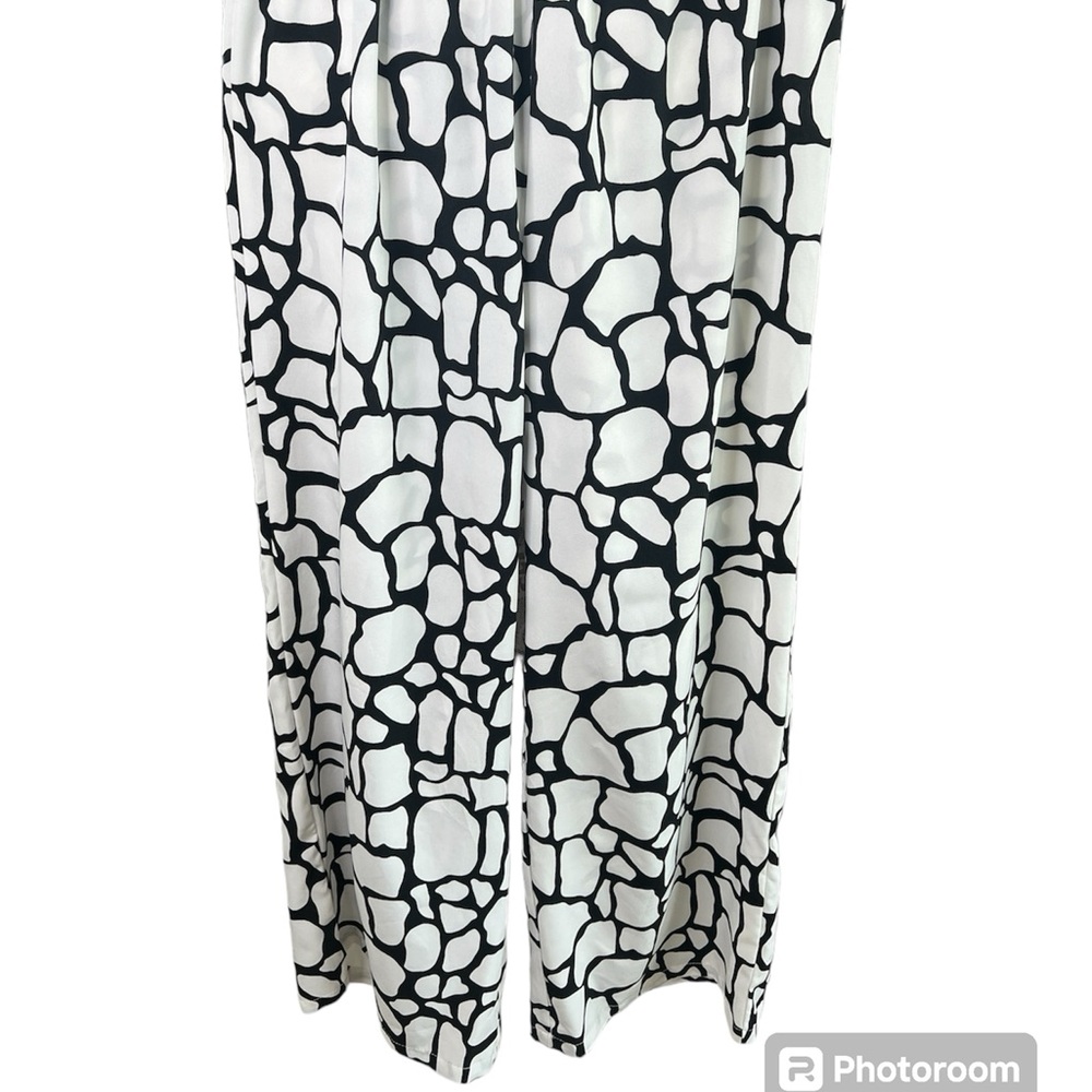 Women pants suits Allover print halter elegant  Set.Sleeveless size Medium. - Picture 6 of 8